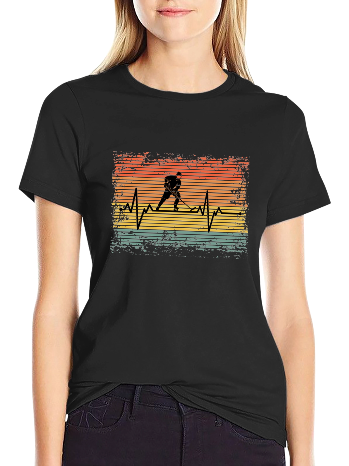 Hockey Heartbeat Graphic Tee