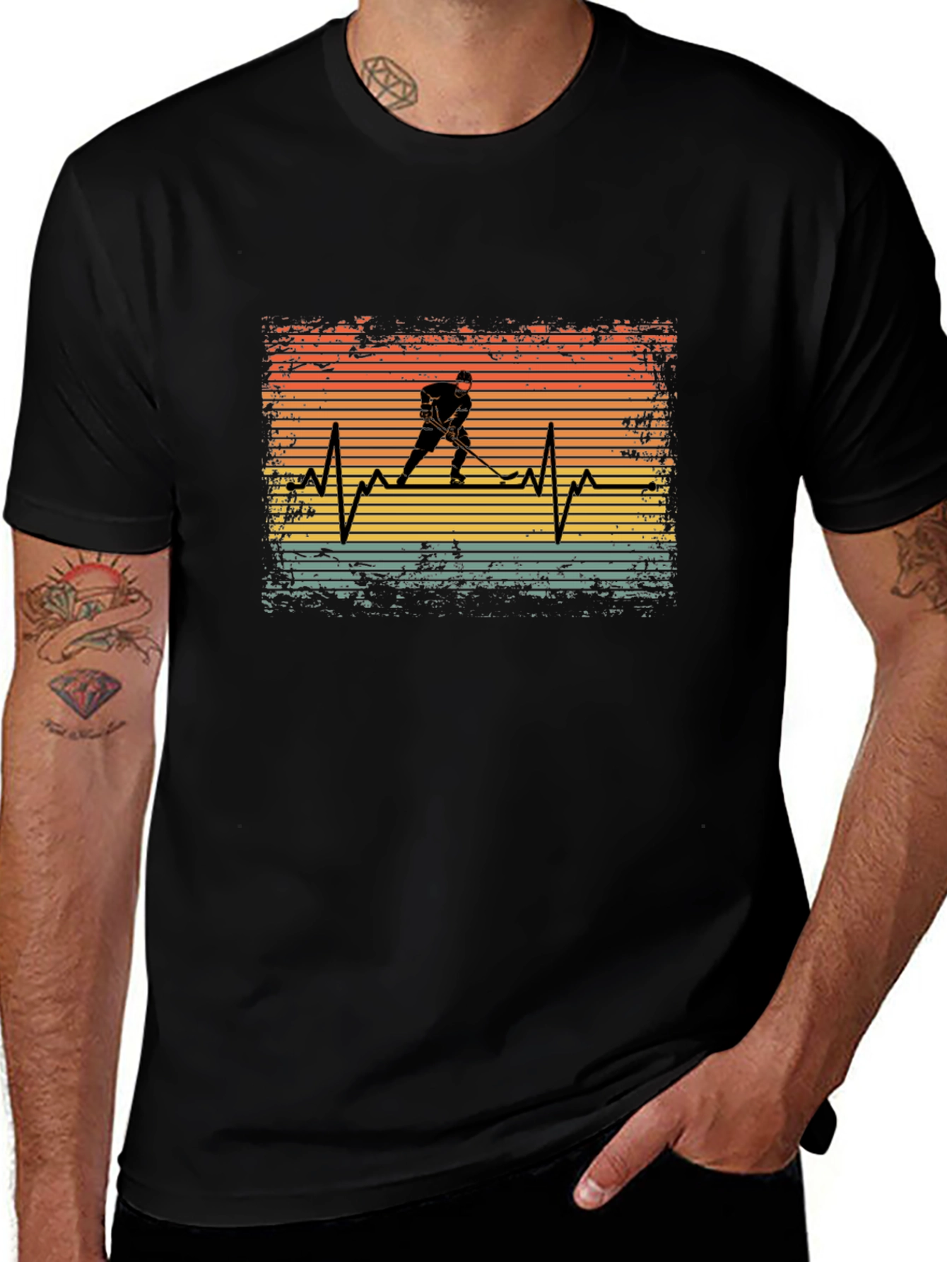 Hockey Heartbeat Graphic Tee
