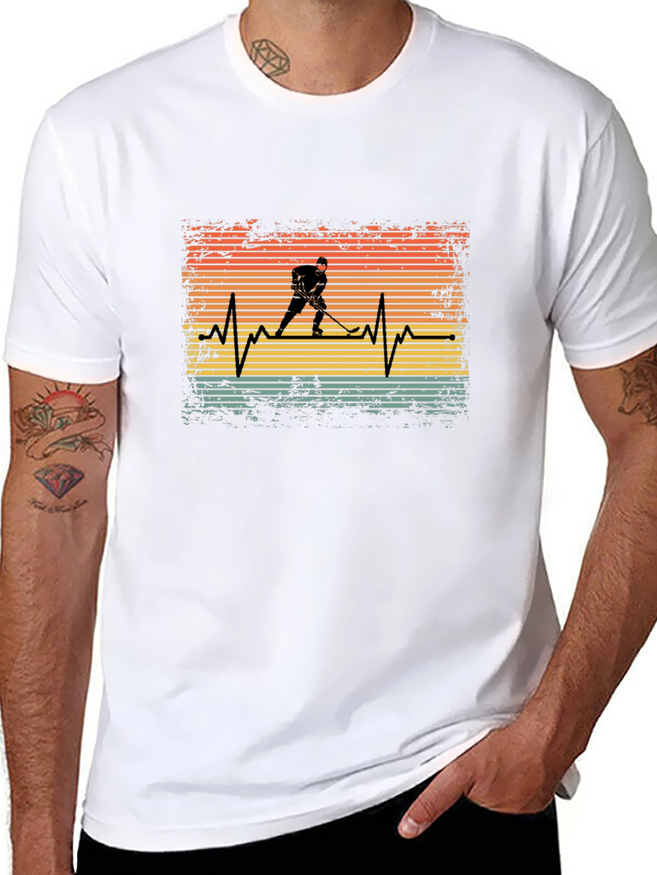 Hockey Heartbeat Graphic Tee