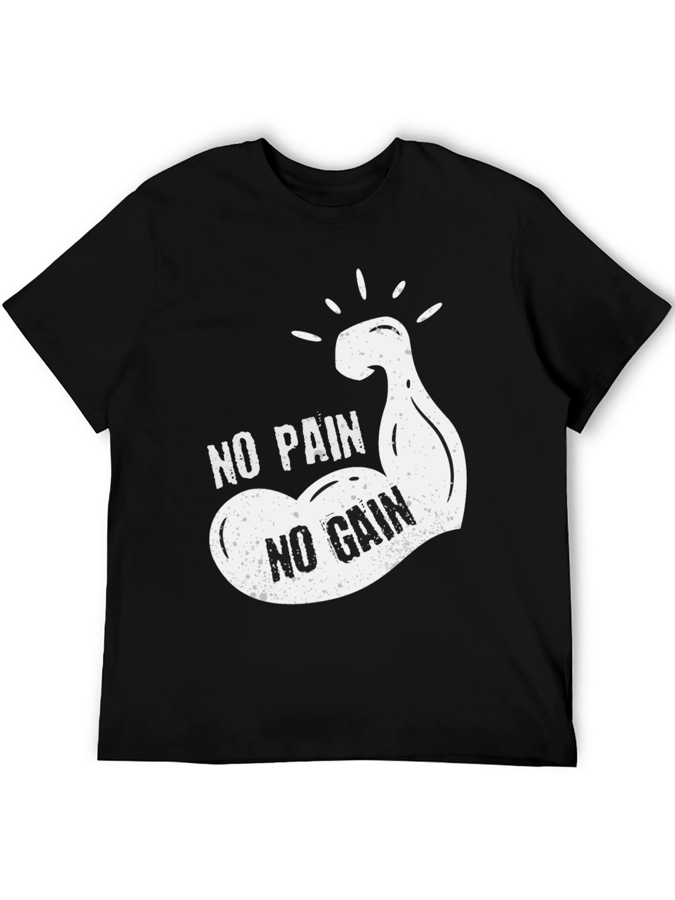 No Pain No Gain Graphic Tee - Black
