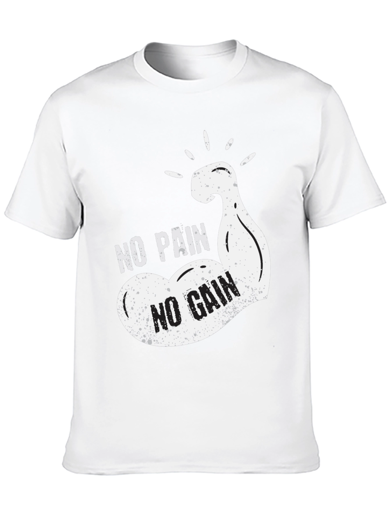No Pain No Gain Graphic Tee - Black