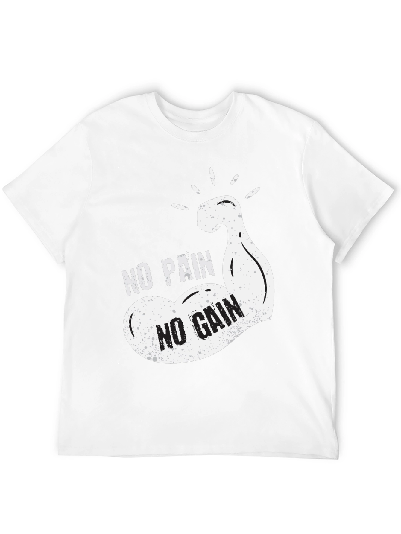 No Pain No Gain Graphic Tee - Black