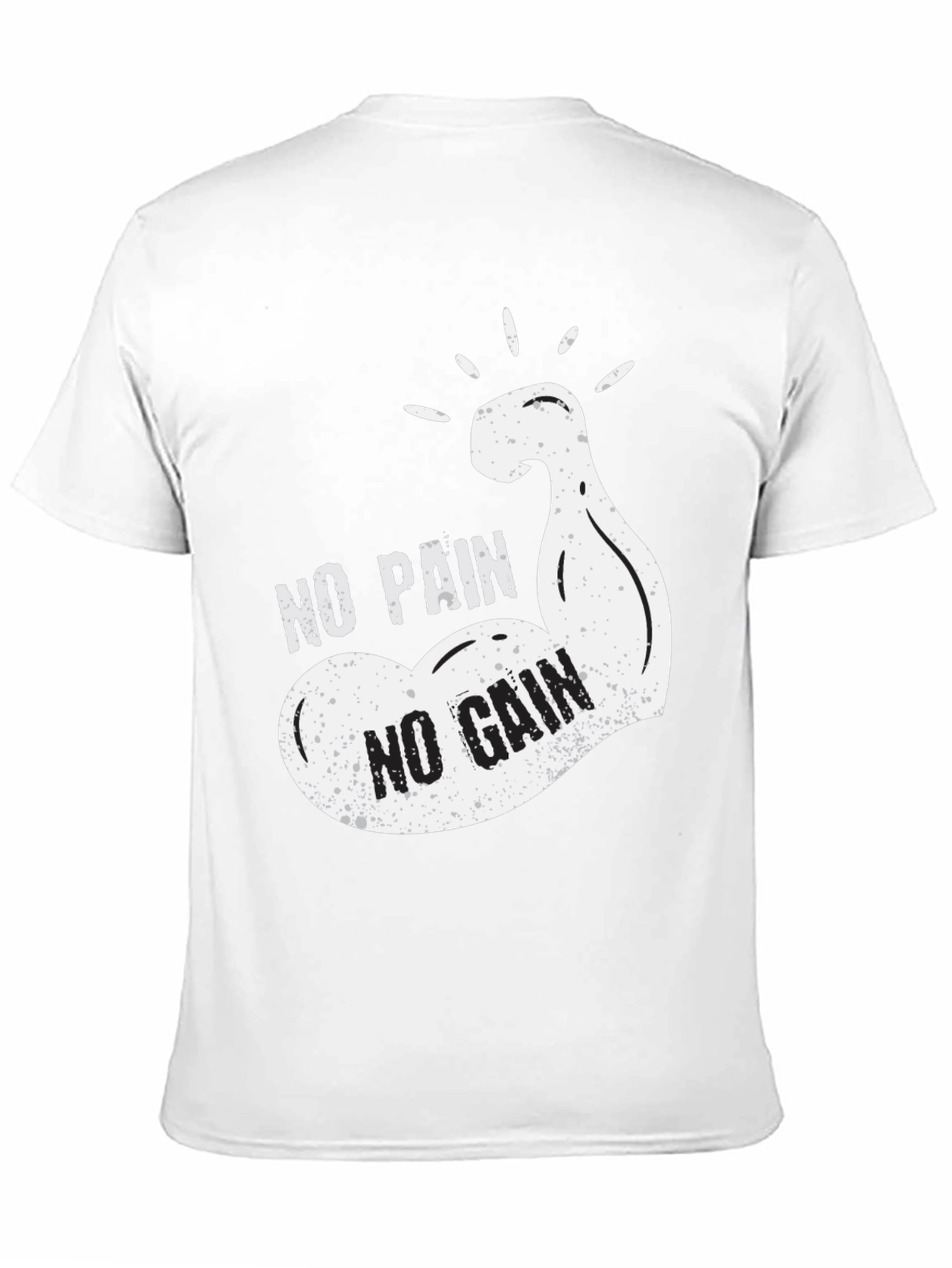 No Pain No Gain Graphic Tee - Black