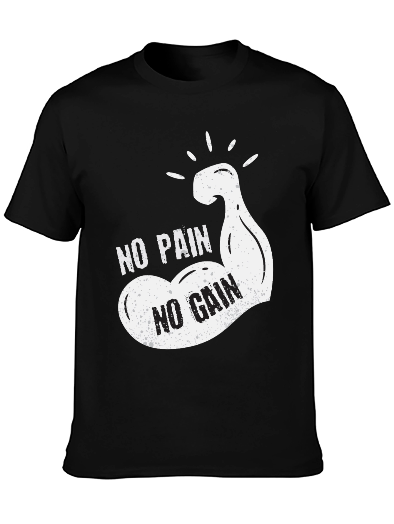 No Pain No Gain Graphic Tee - Black