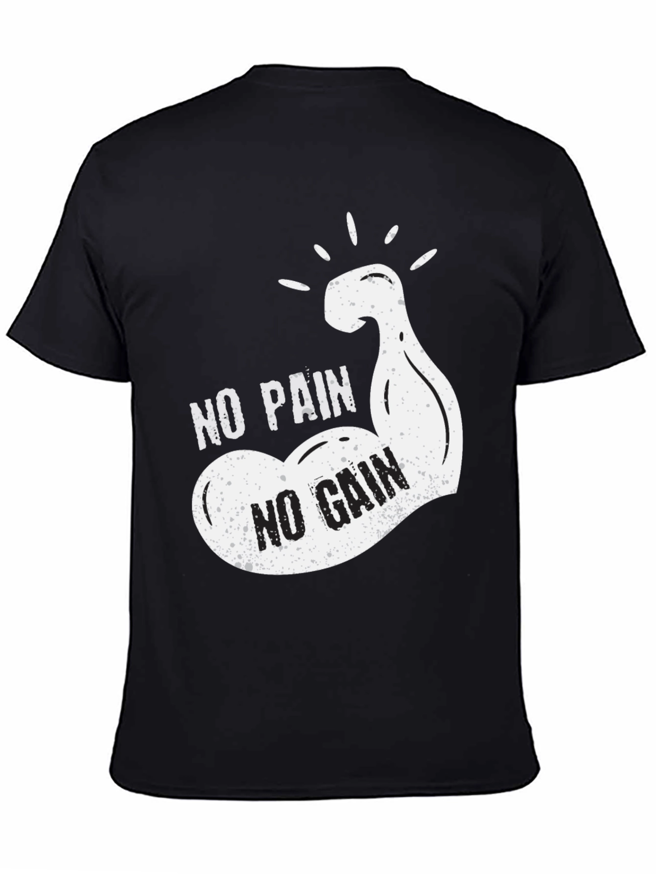 No Pain No Gain Graphic Tee - Black