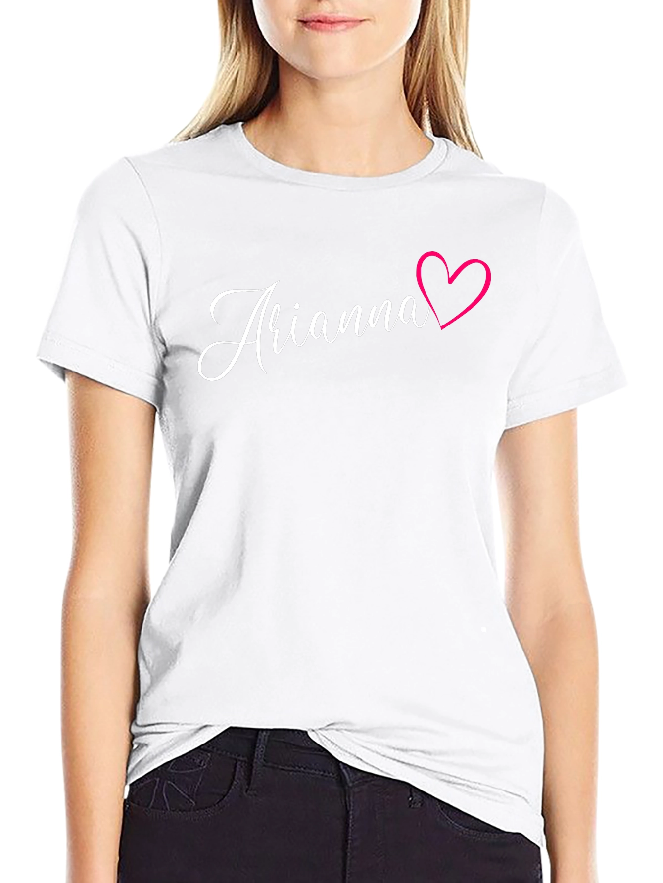 Arianna Heart T-Shirt - Stylish Name Tee