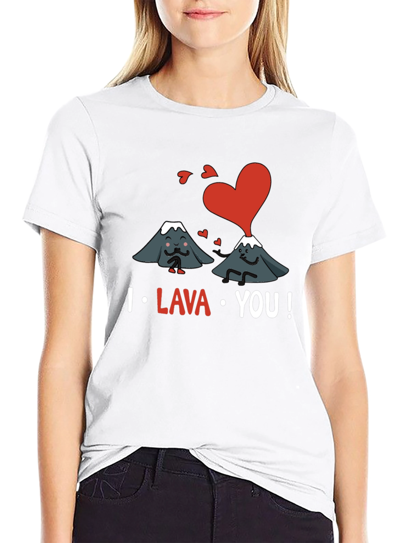 I Lava You Graphic T-Shirt - Romantic Volcano Design