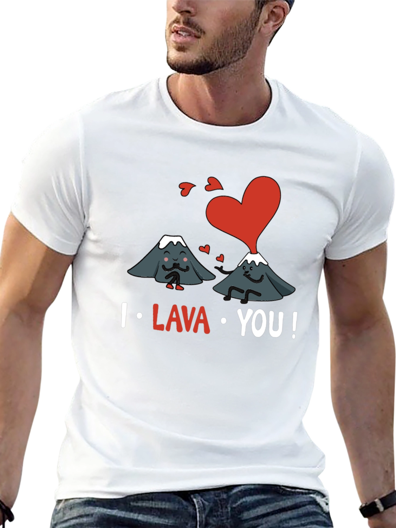 I Lava You Graphic T-Shirt - Romantic Volcano Design