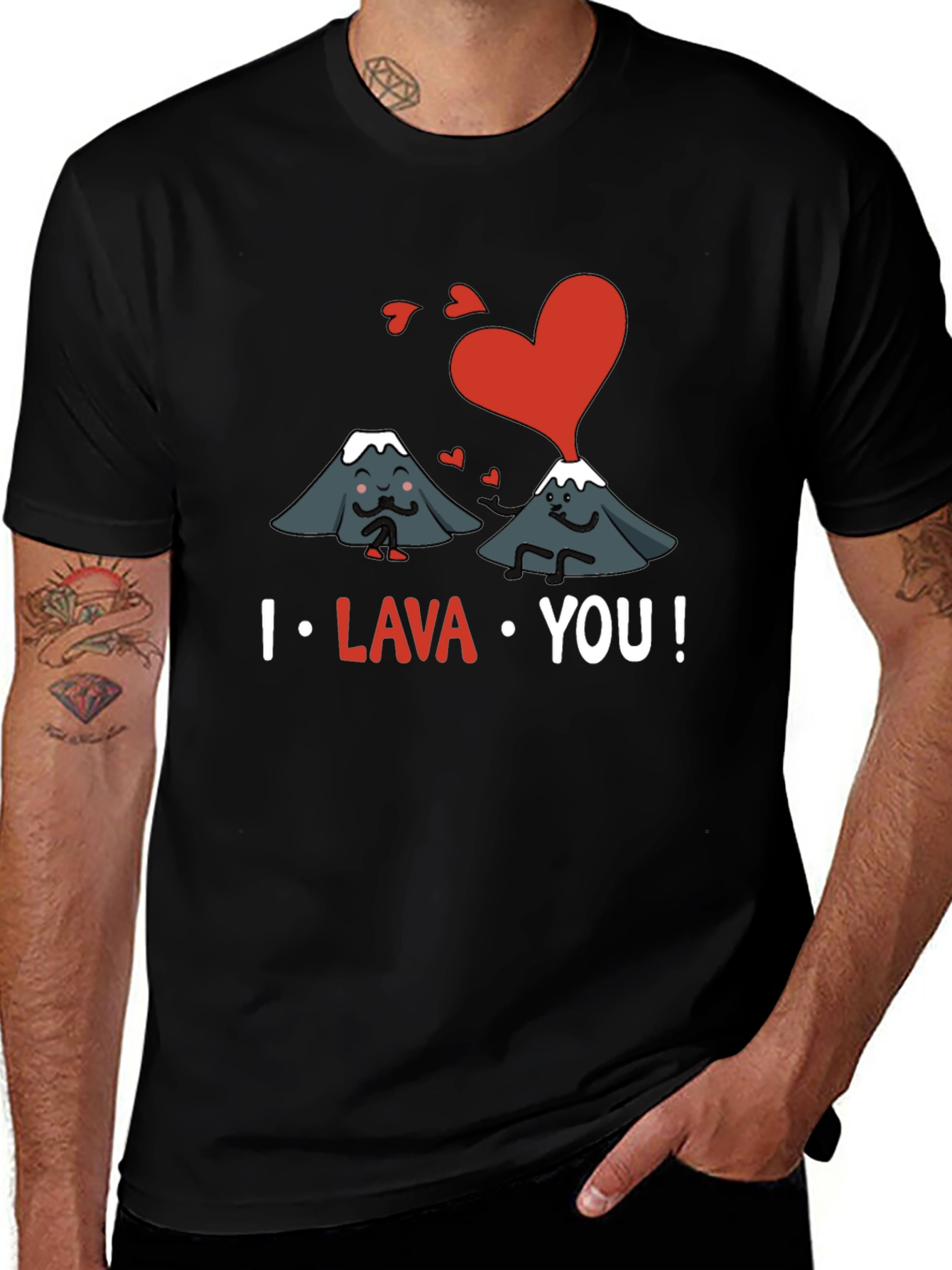 I Lava You Graphic T-Shirt - Romantic Volcano Design