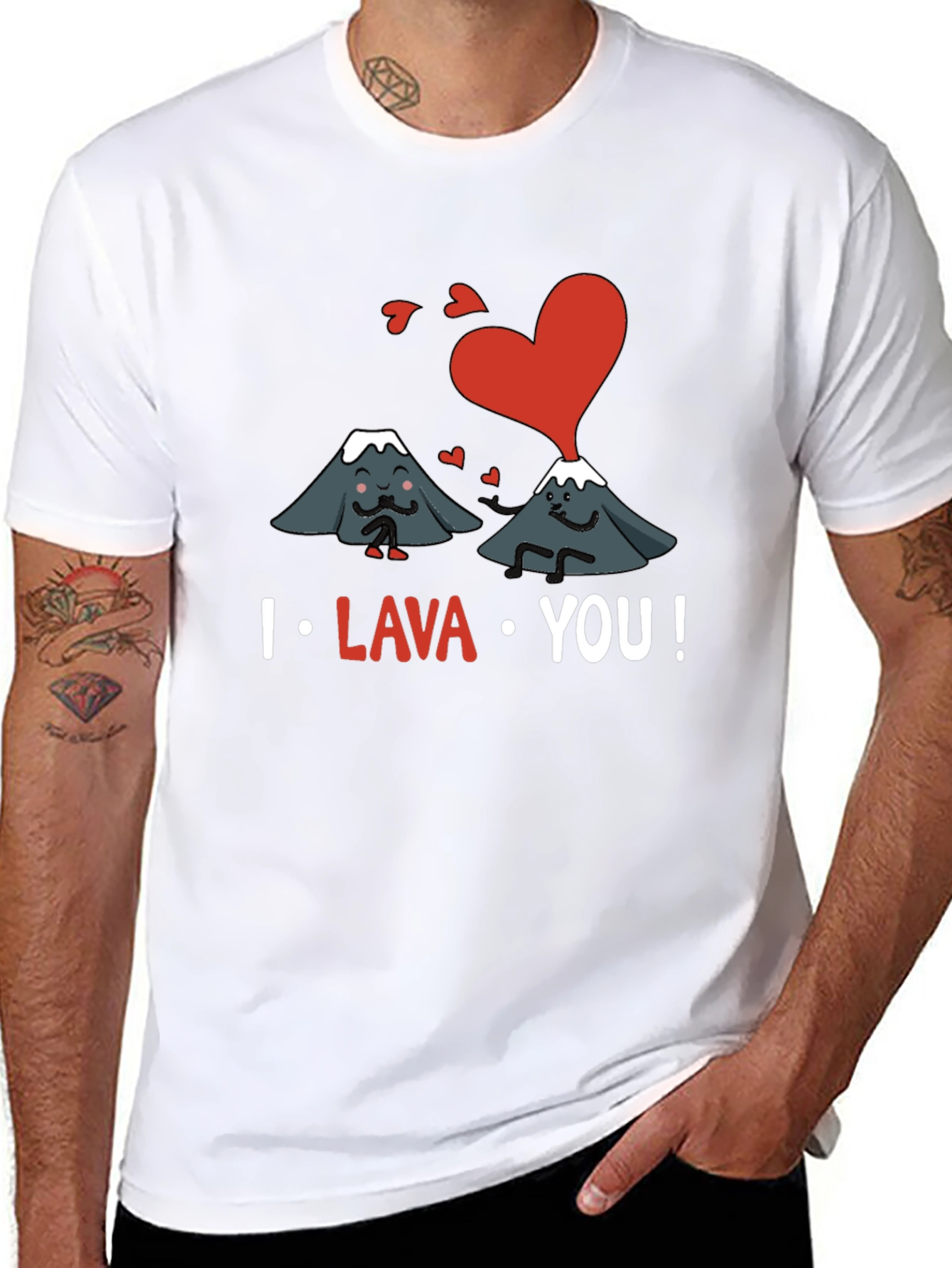 I Lava You Graphic T-Shirt - Romantic Volcano Design