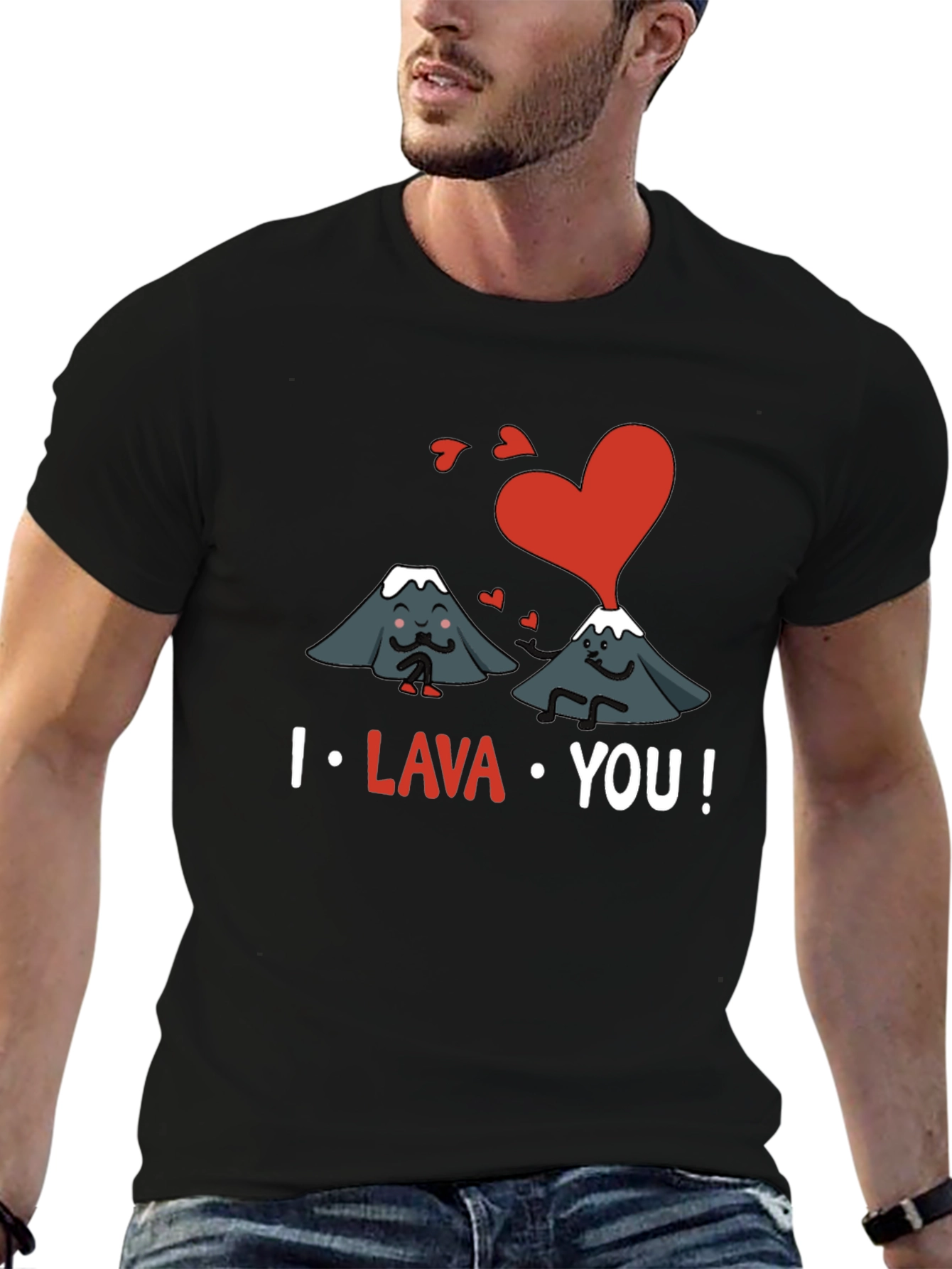 I Lava You Graphic T-Shirt - Romantic Volcano Design