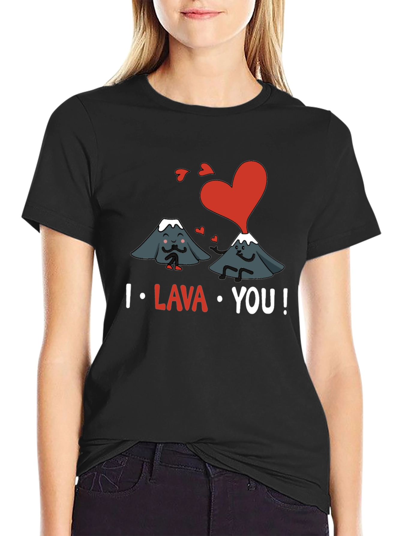 I Lava You Graphic T-Shirt - Romantic Volcano Design