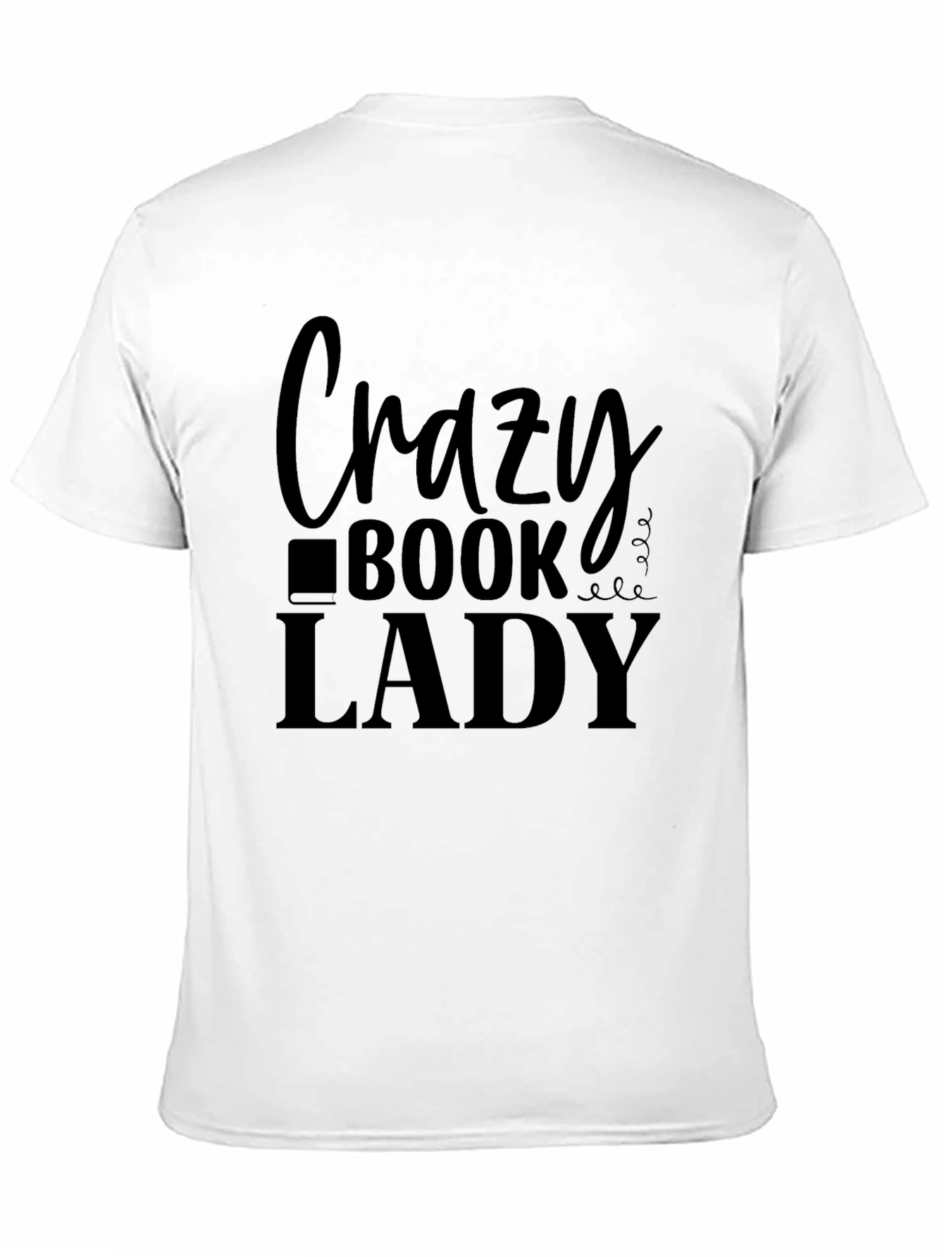 Crazy Book Lady T-Shirt - Black