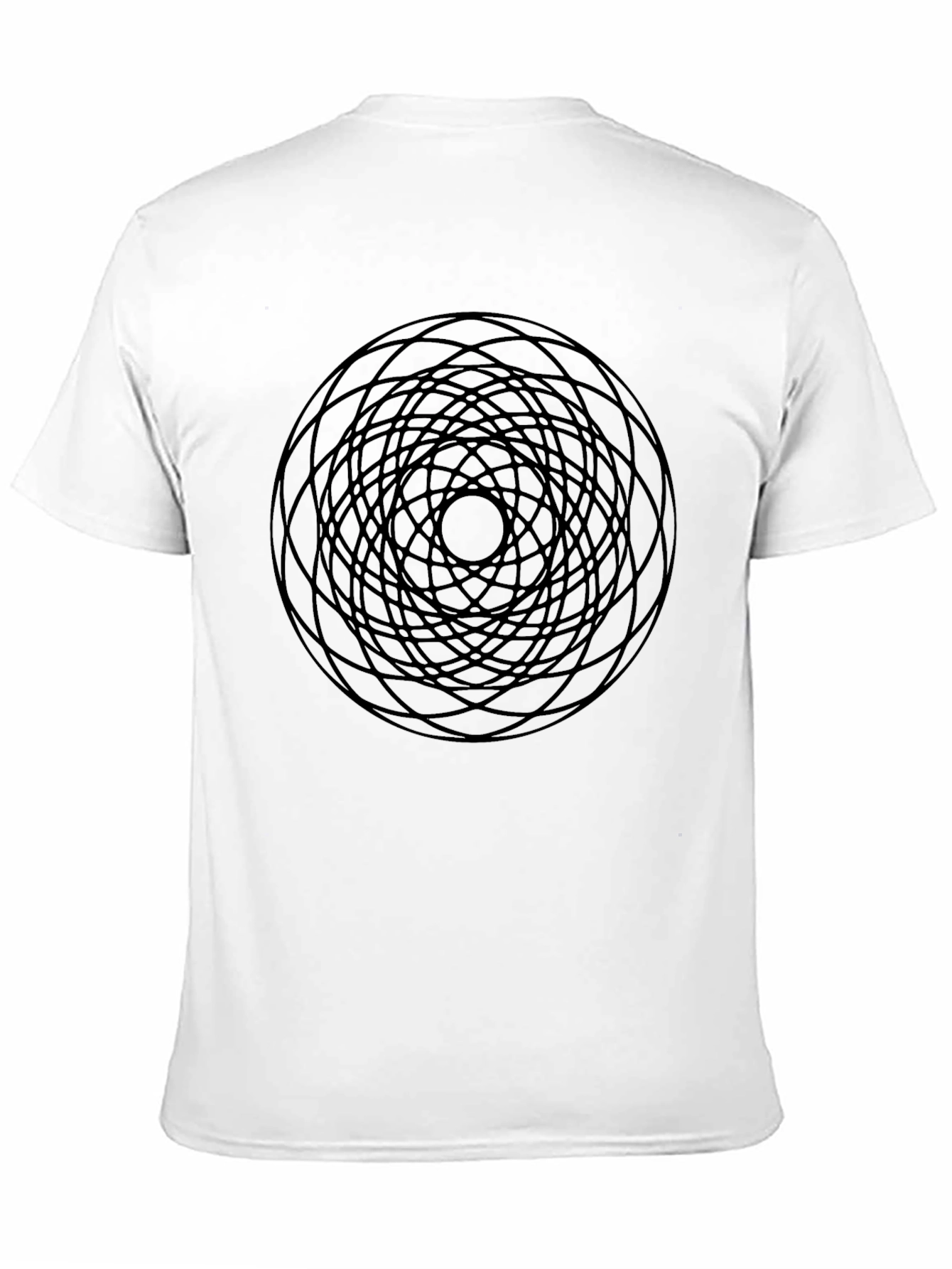 Geometric Circle Tee - Modern Black Graphic T-Shirt