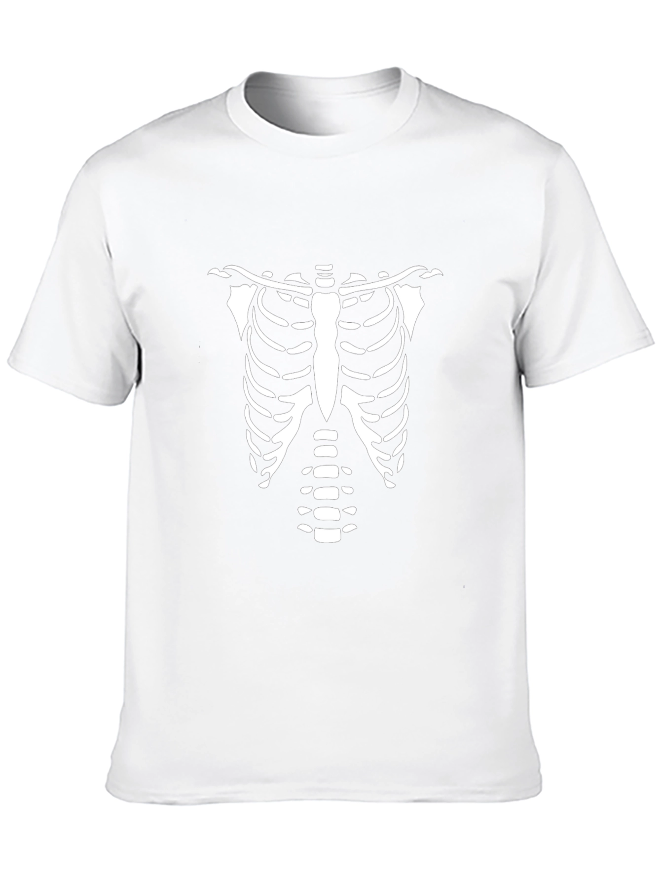 Skeleton Rib Cage Graphic Tee - Black