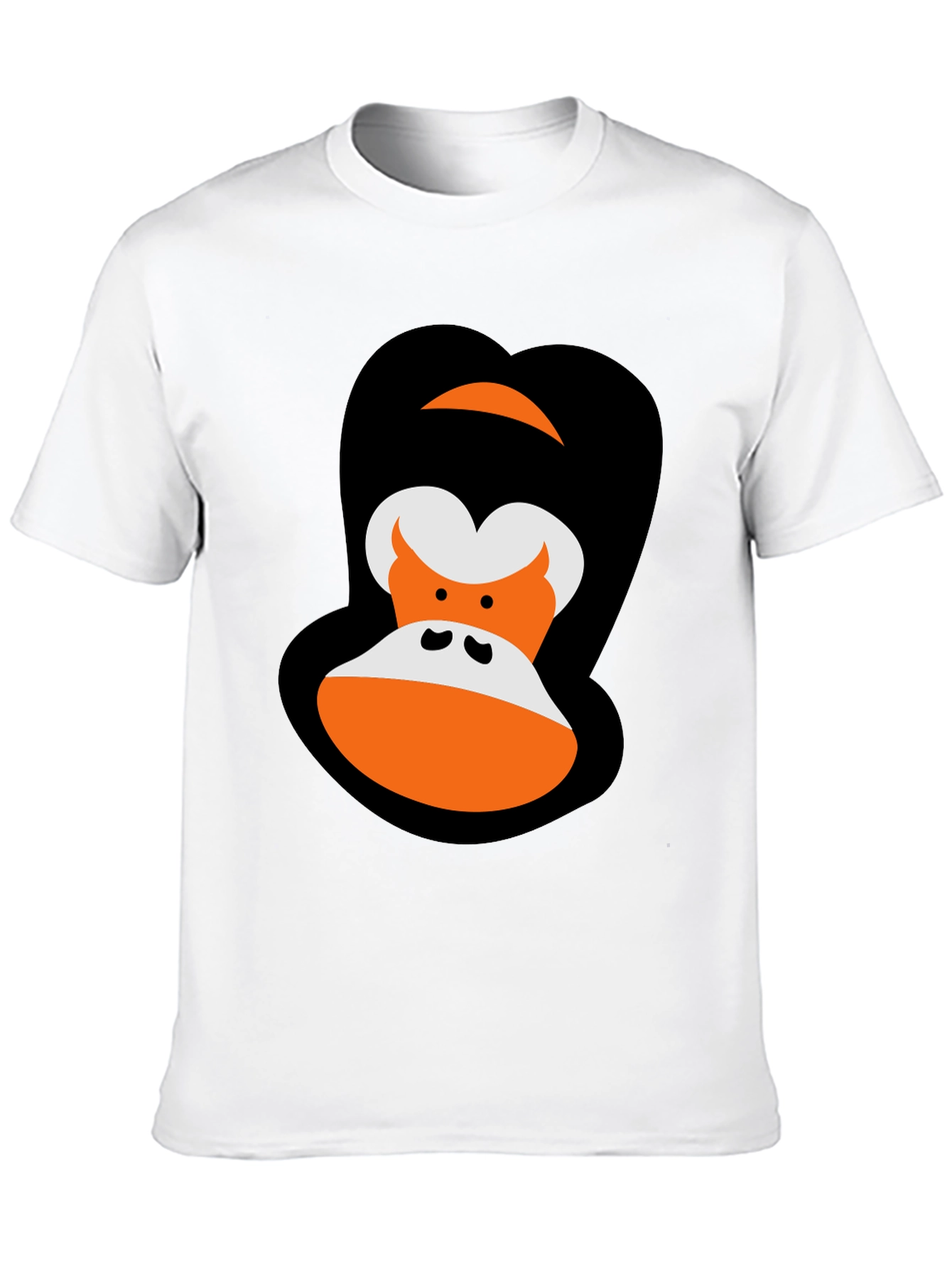 Cartoon Gorilla Graphic Tee - Black