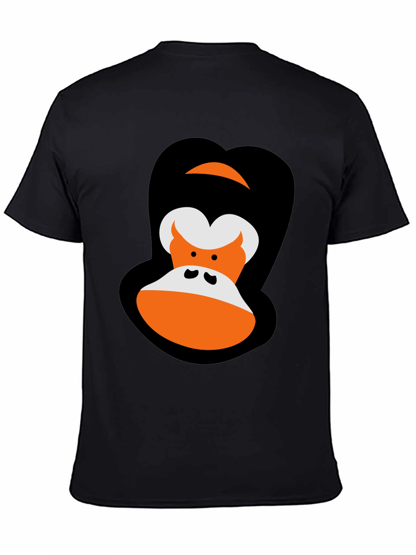 Cartoon Gorilla Graphic Tee - Black