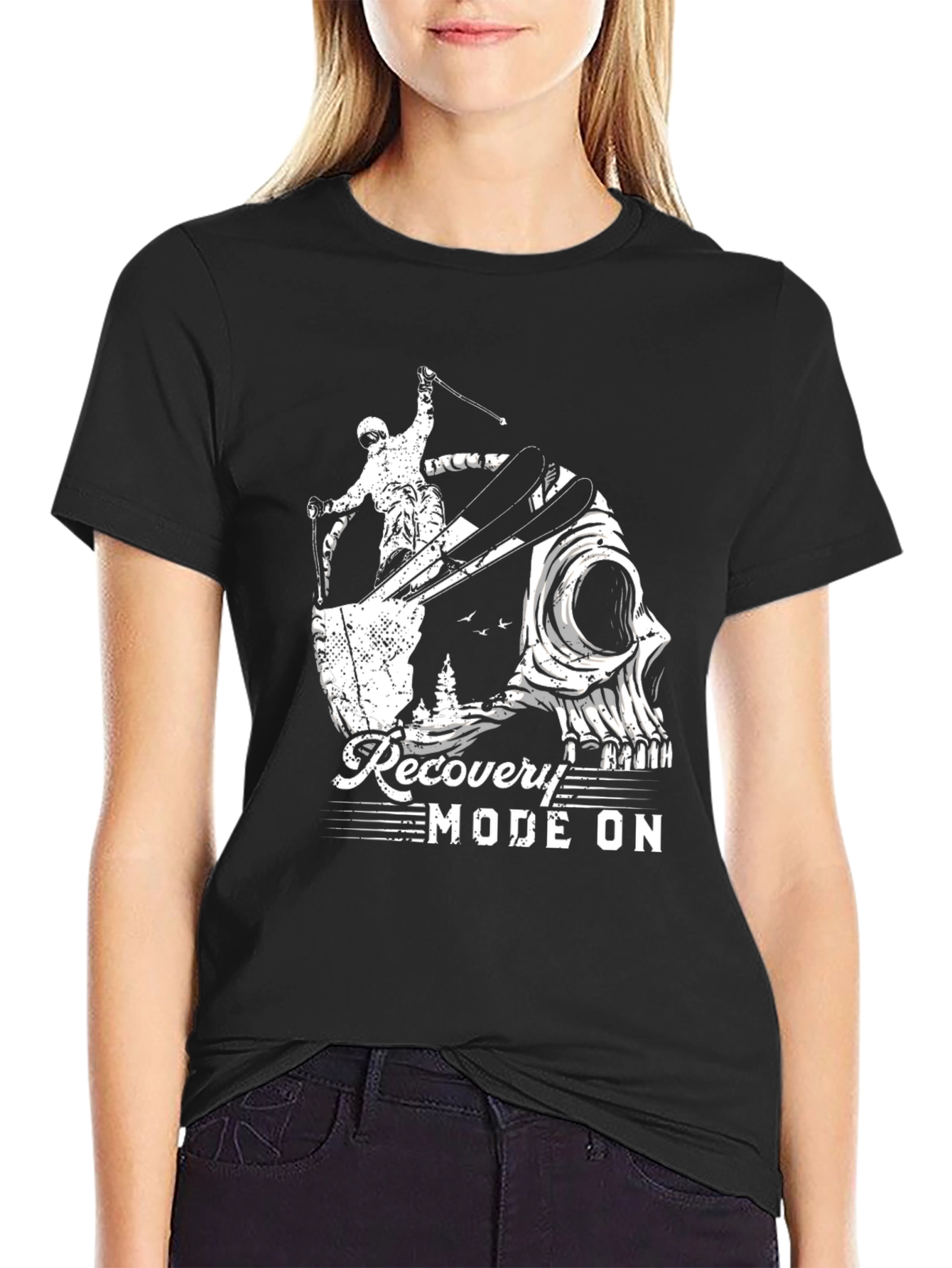 Recovery Mode Ski Skull Graphic Tee