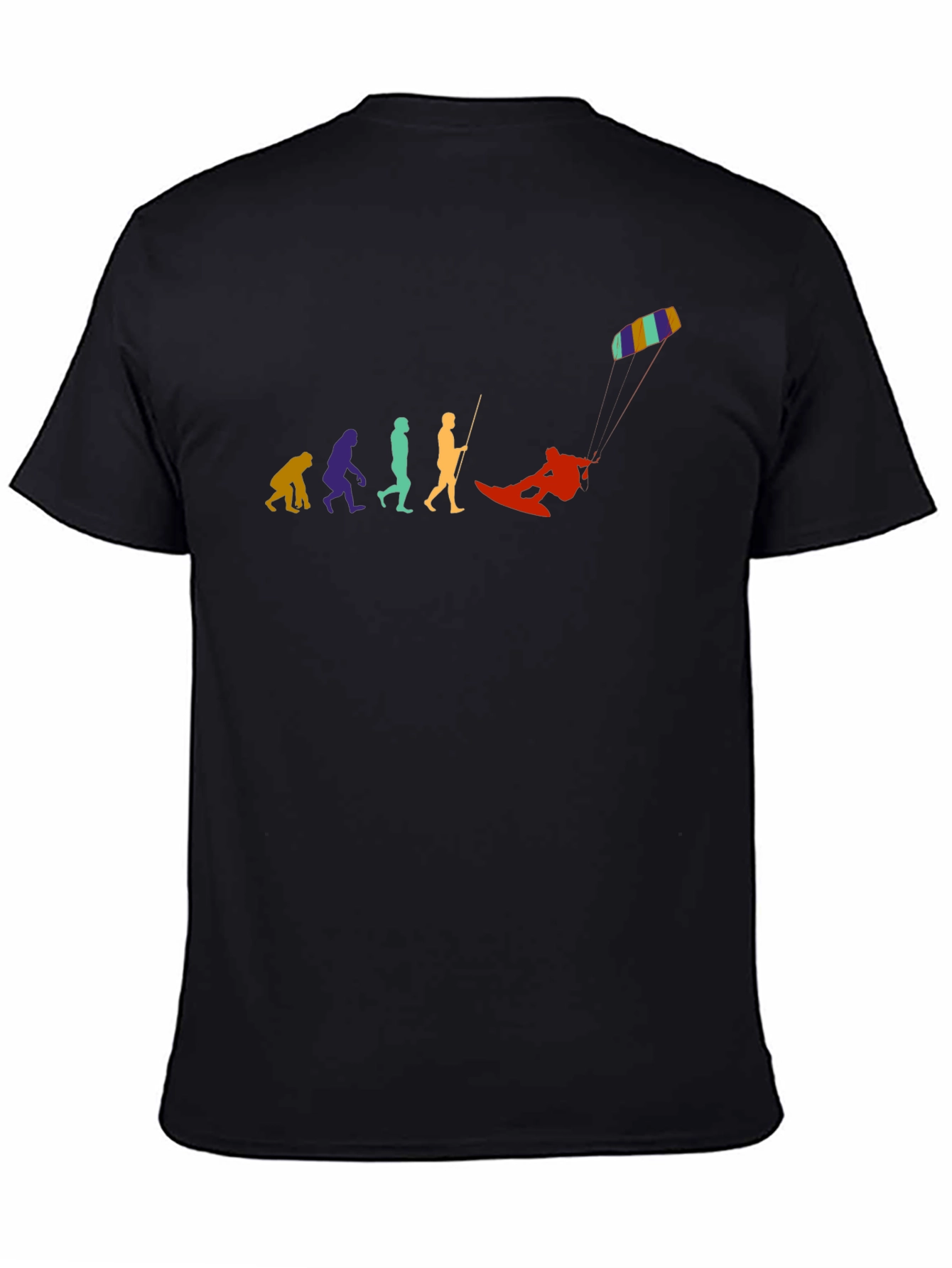 Evolution of Kiteboarding Black T-Shirt