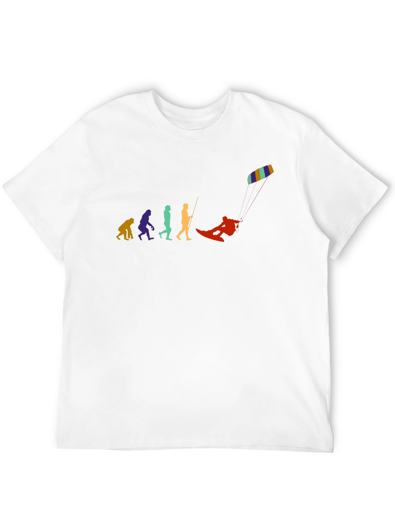 Evolution of Kiteboarding Black T-Shirt