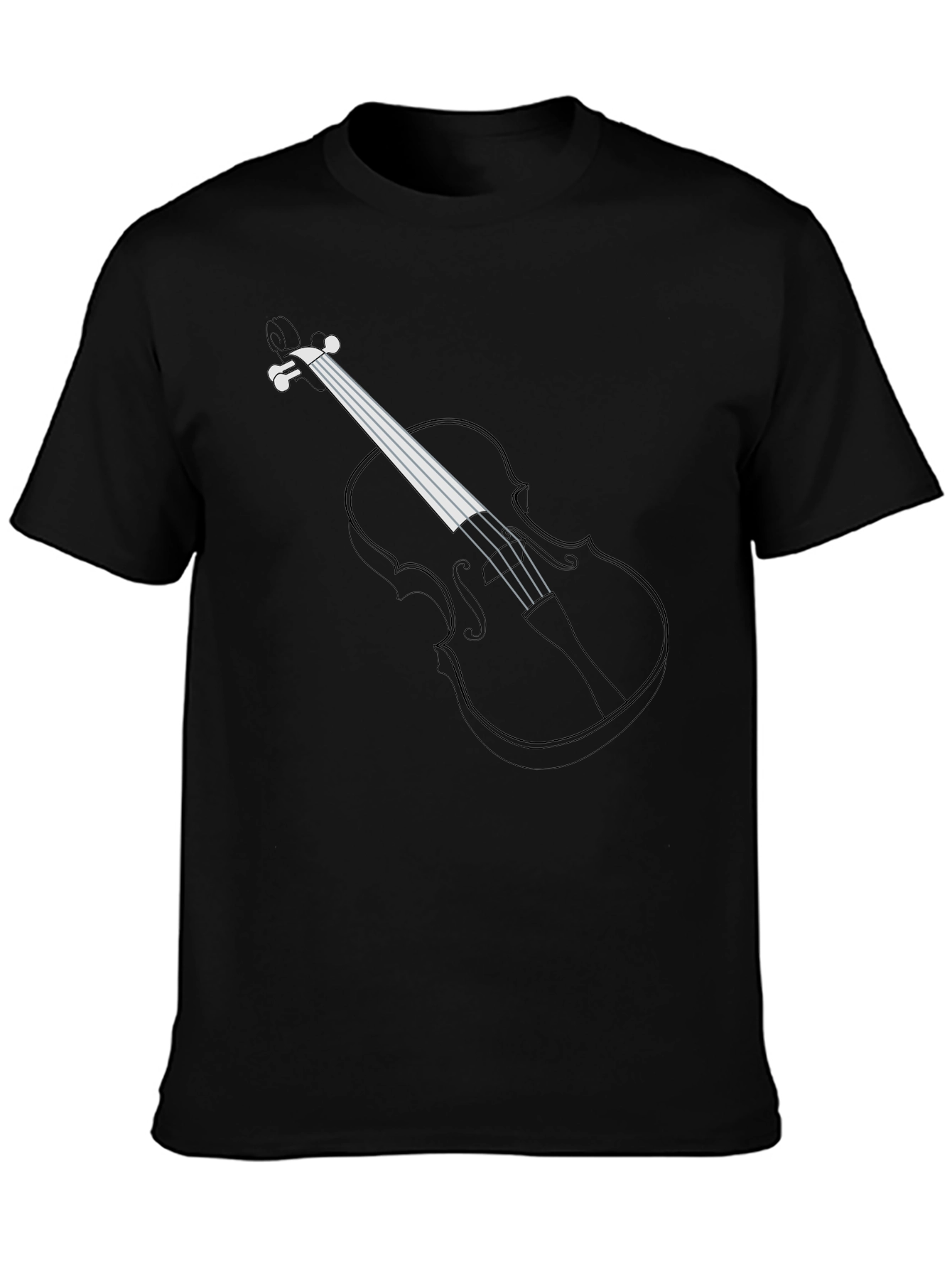 Violin Graphic T-Shirt - Musical Instrument Tee