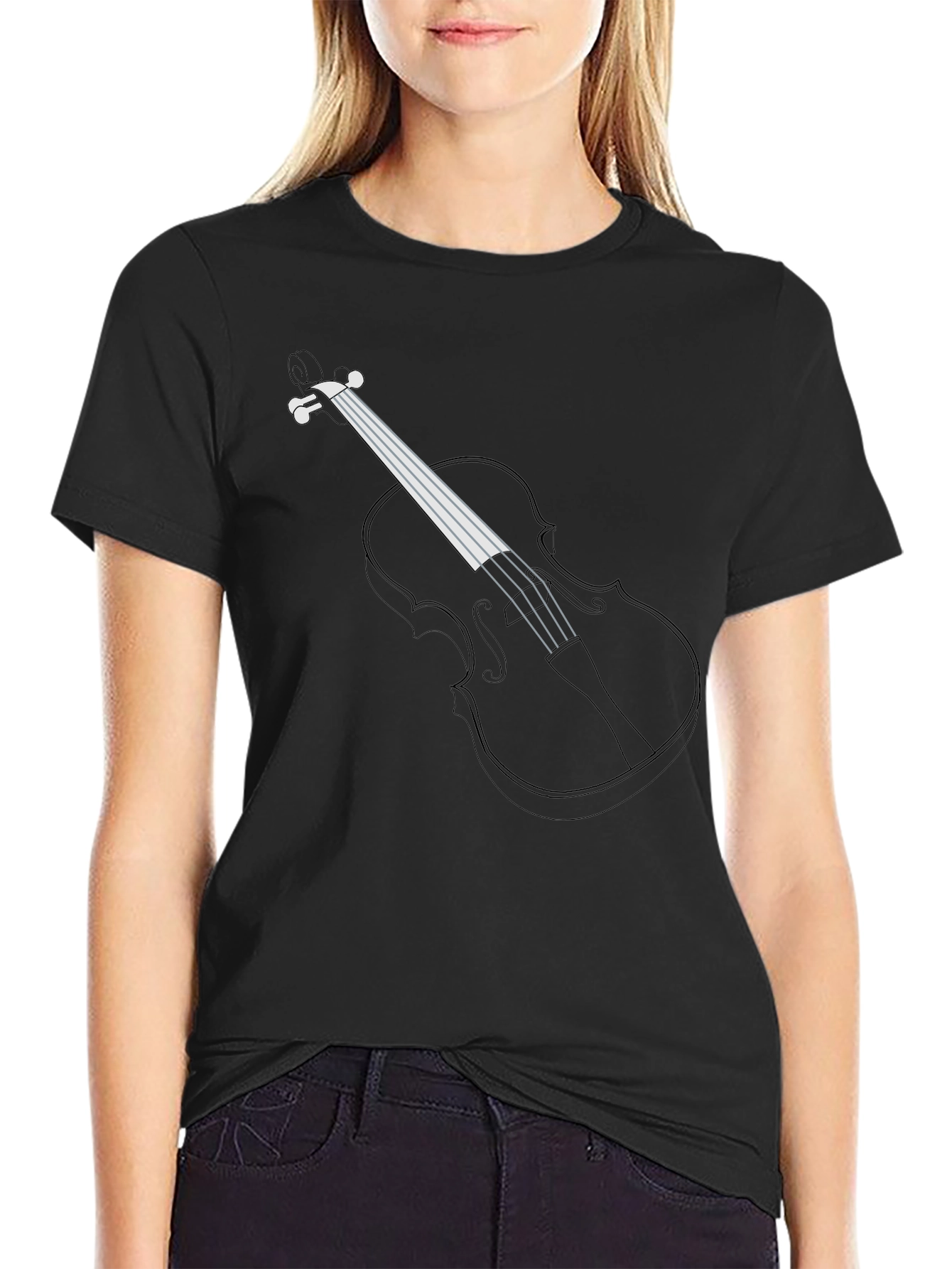 Violin Graphic T-Shirt - Musical Instrument Tee