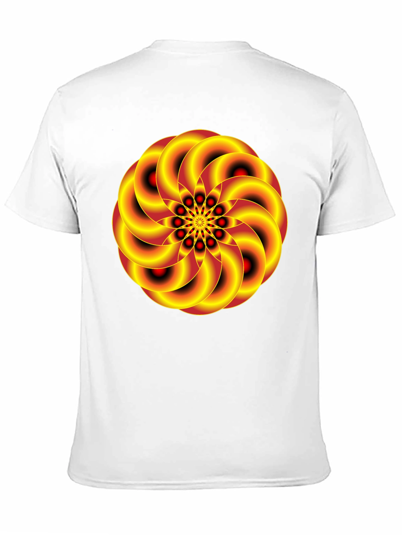 Abstract Swirl Graphic Black T-Shirt