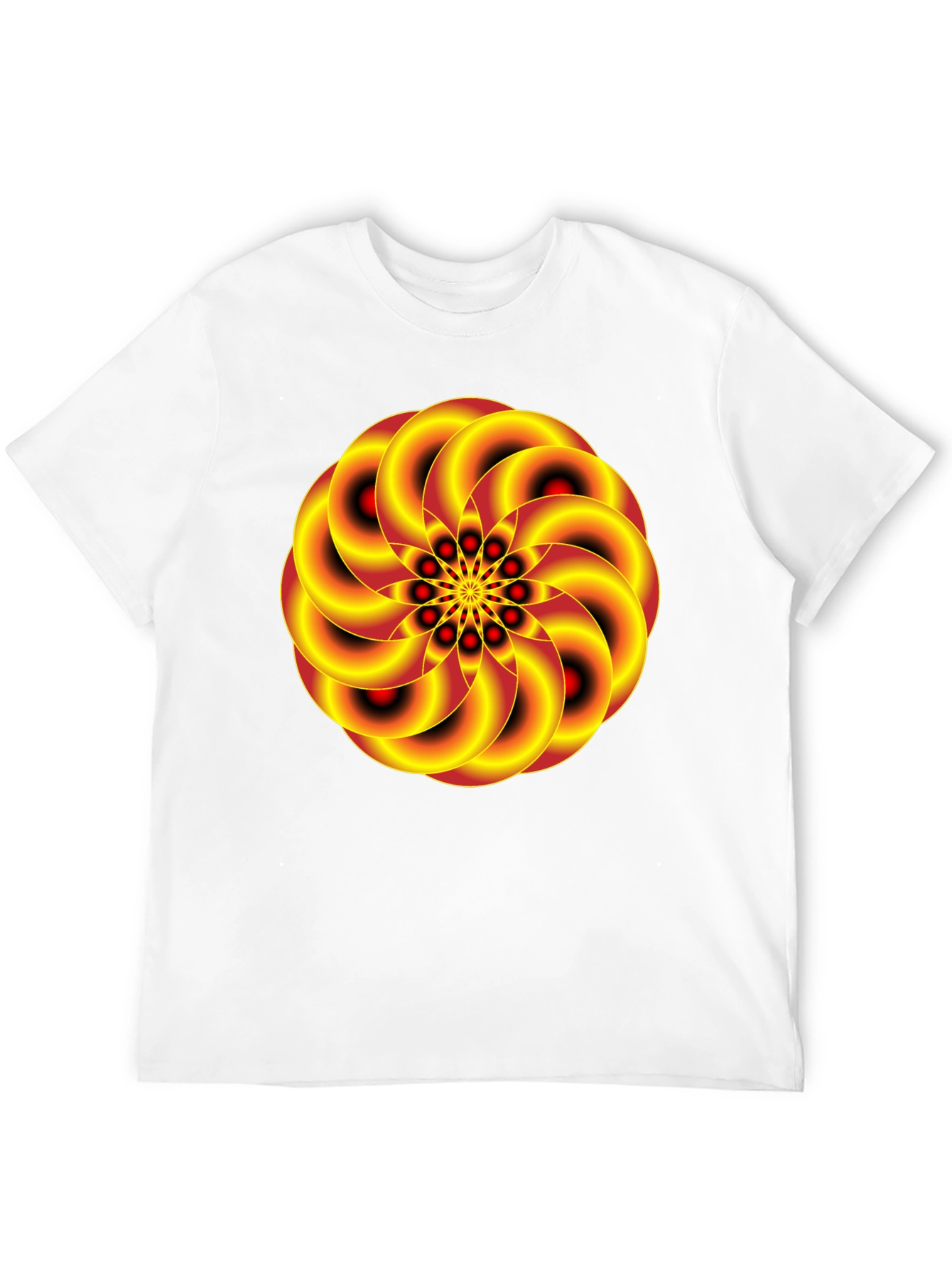 Abstract Swirl Graphic Black T-Shirt