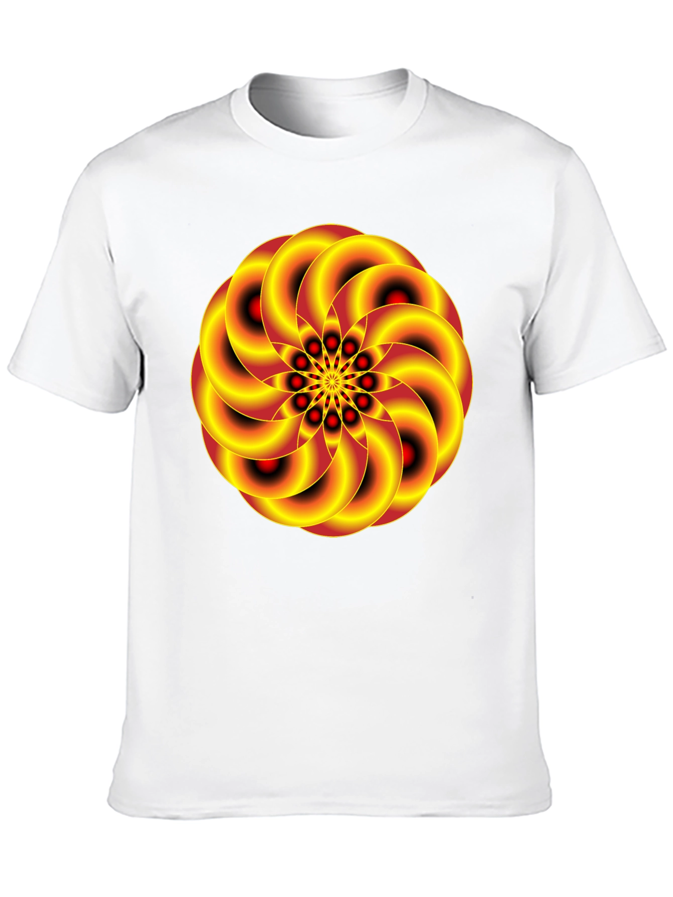 Abstract Swirl Graphic Black T-Shirt