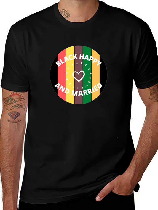 Black Happy and Married Tee