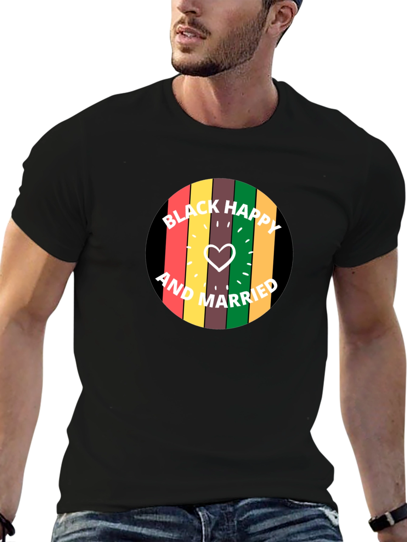 Black Happy and Married Tee
