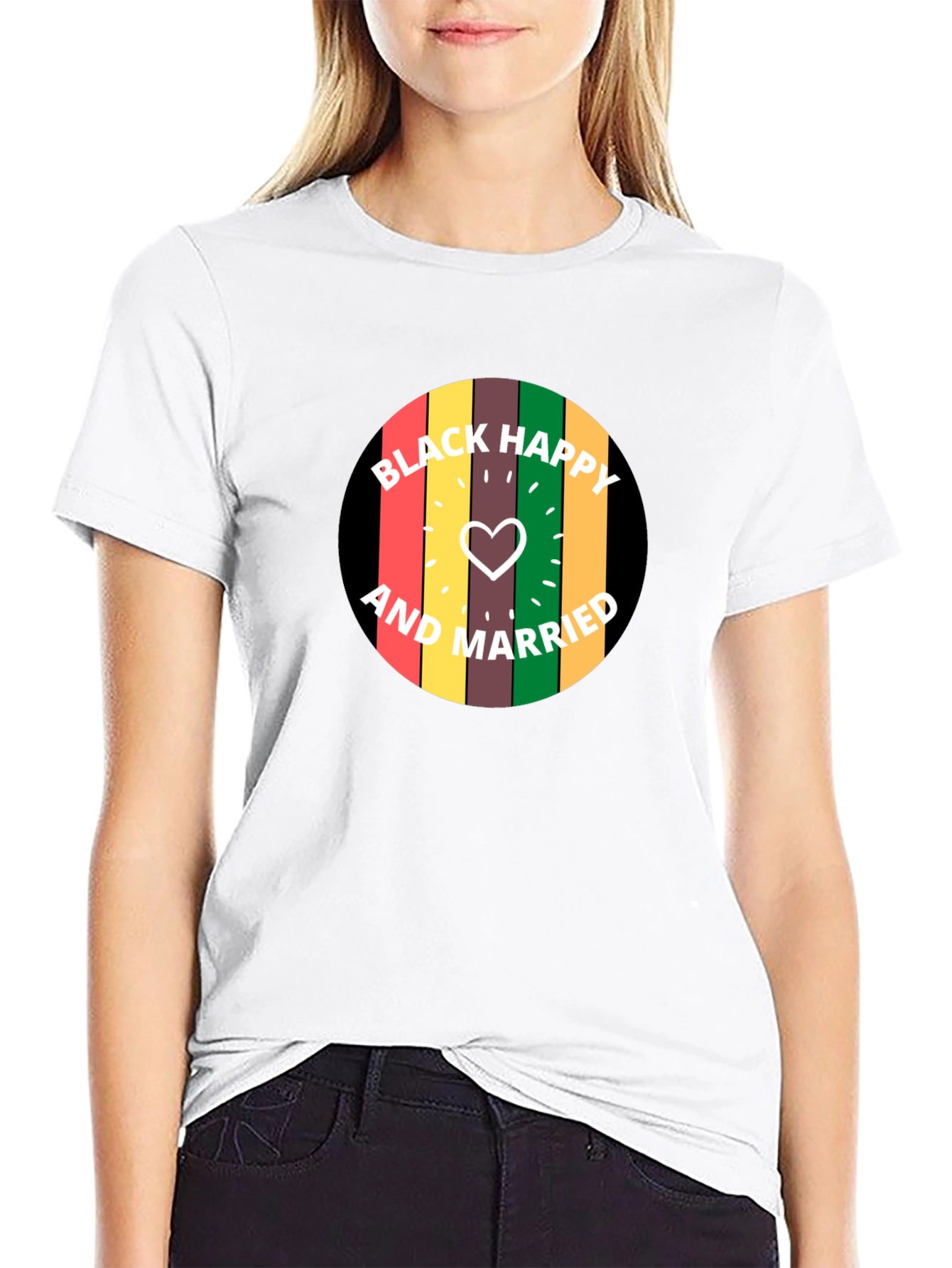 Black Happy and Married Tee