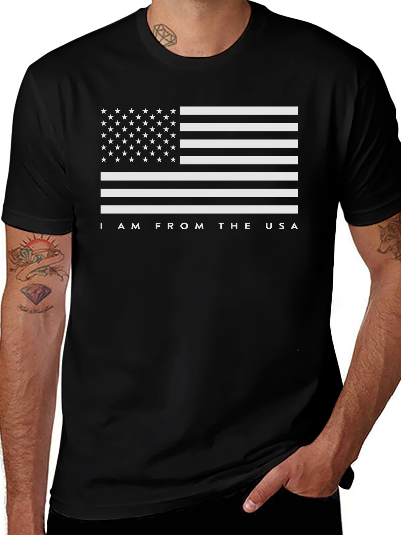 USA Flag T-Shirt - I Am From The USA