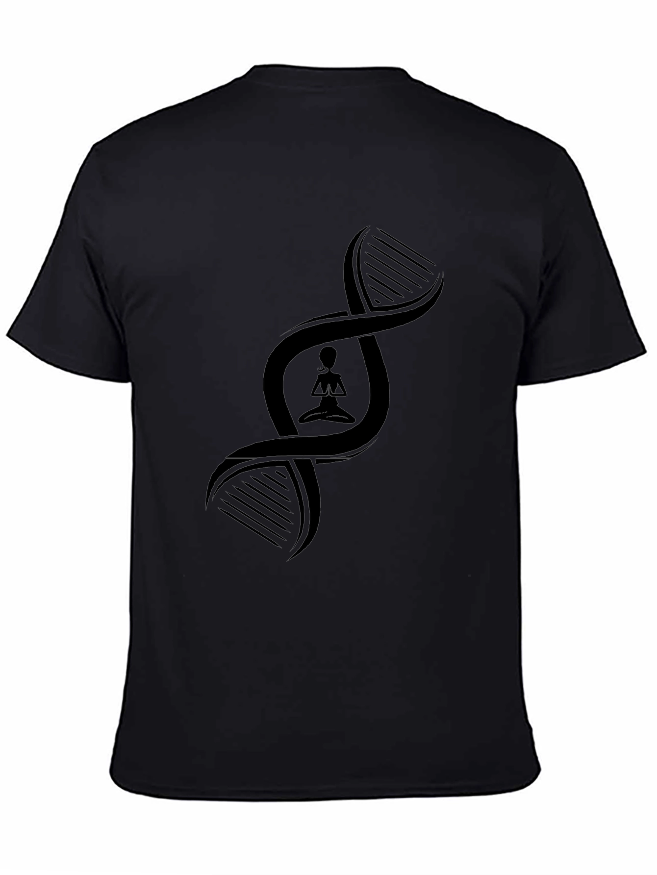 DNA Yoga Pose Black T-Shirt