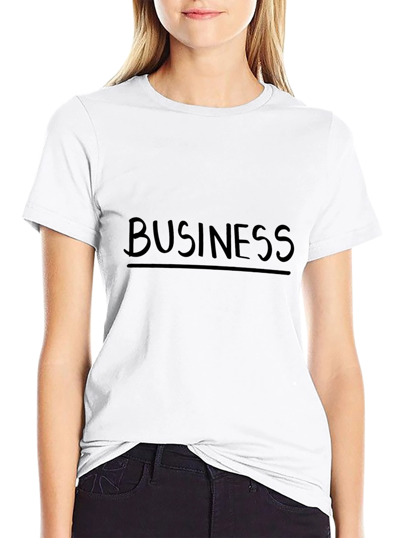 Business Casual Black Graphic Tee