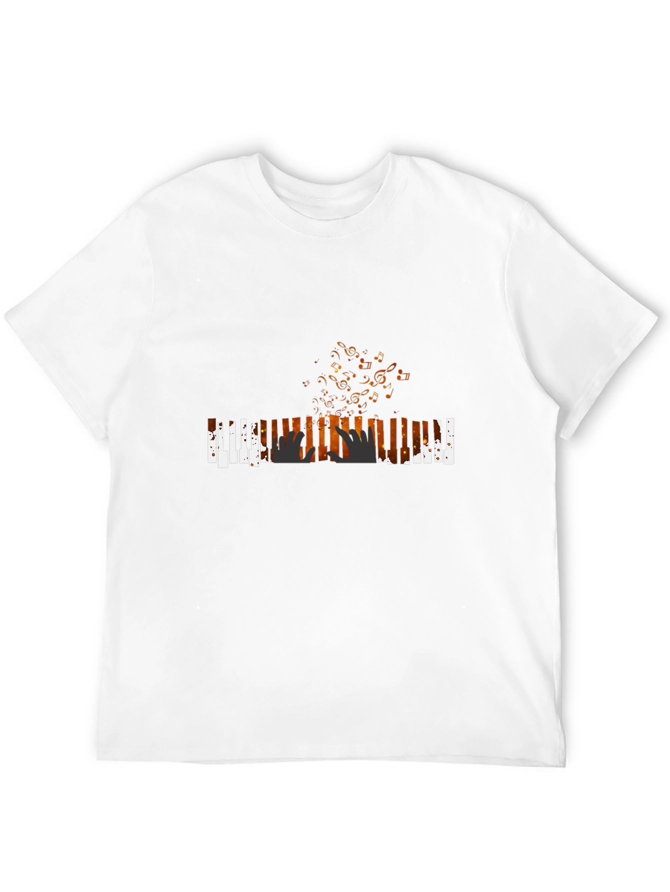 Musical Piano Player Black T-Shirt
