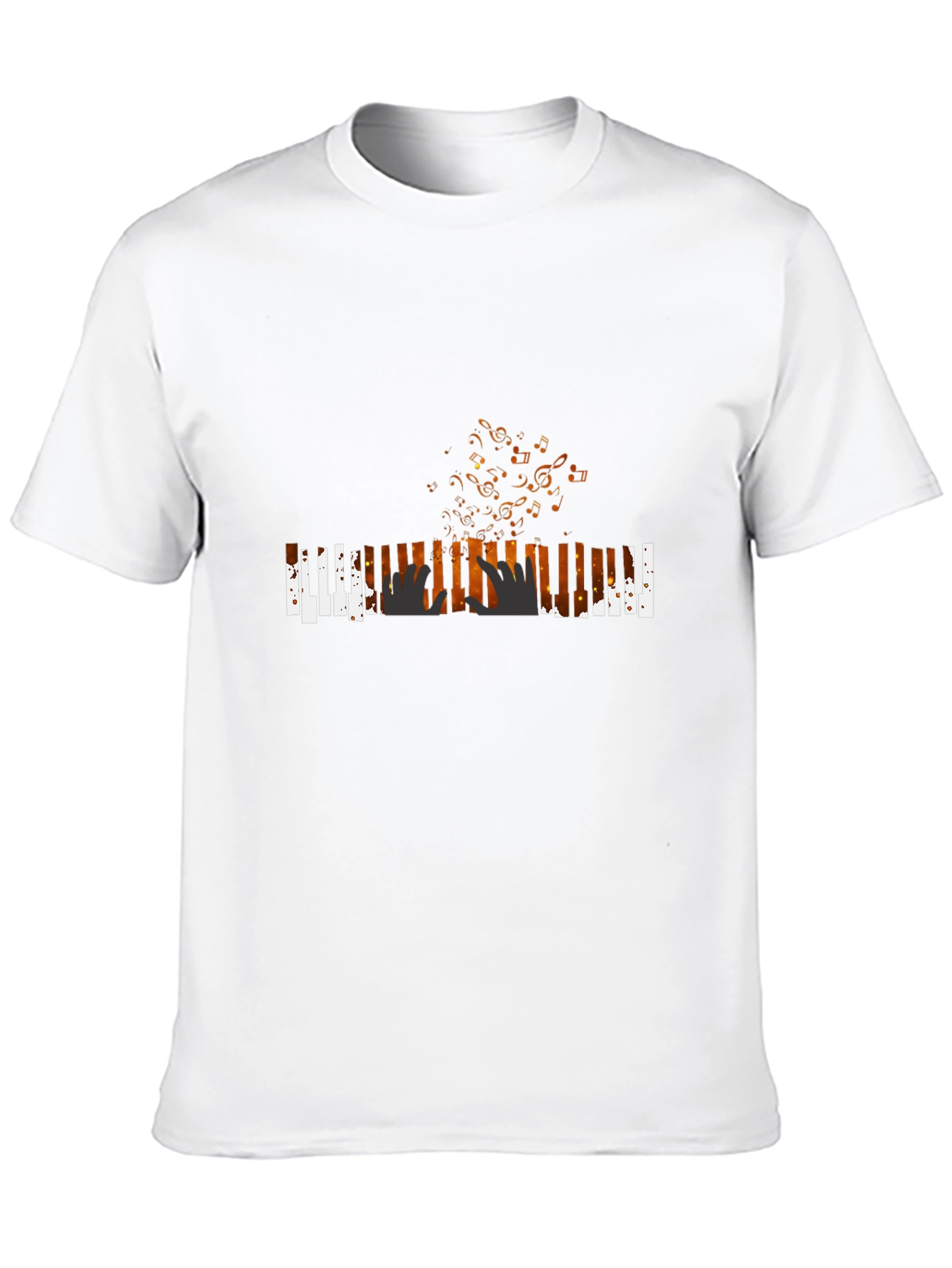 Musical Piano Player Black T-Shirt