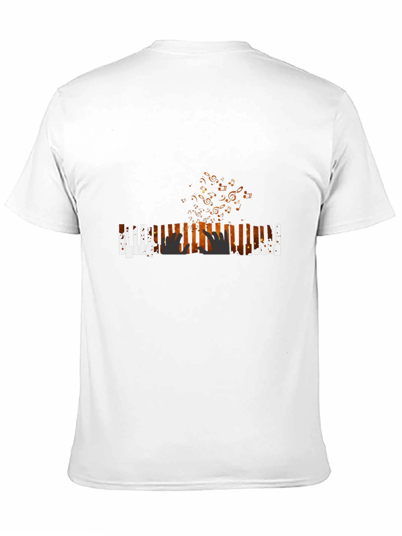 Musical Piano Player Black T-Shirt