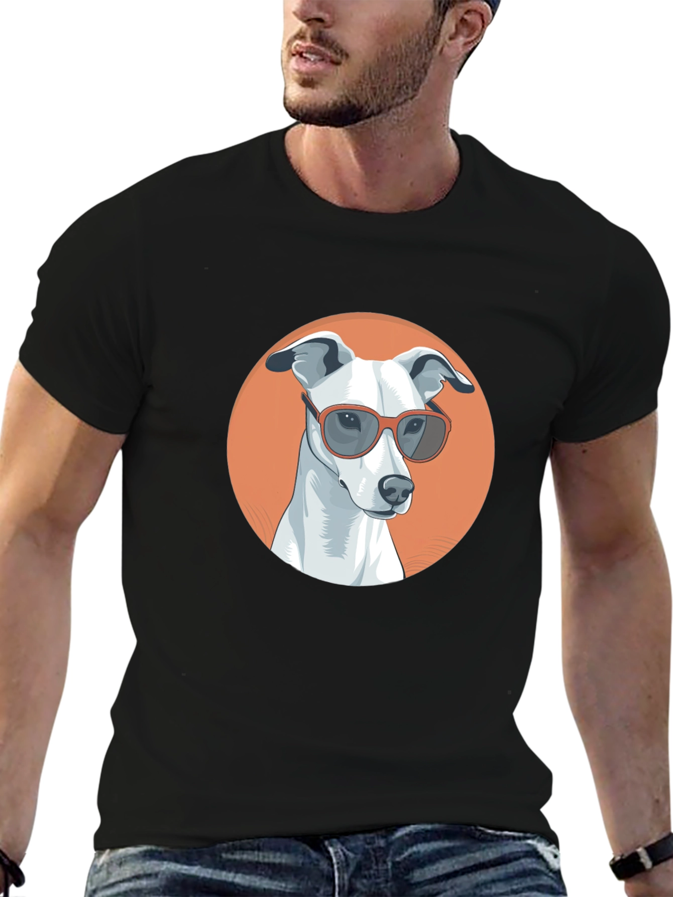 Cool Dog Graphic Tee - Black