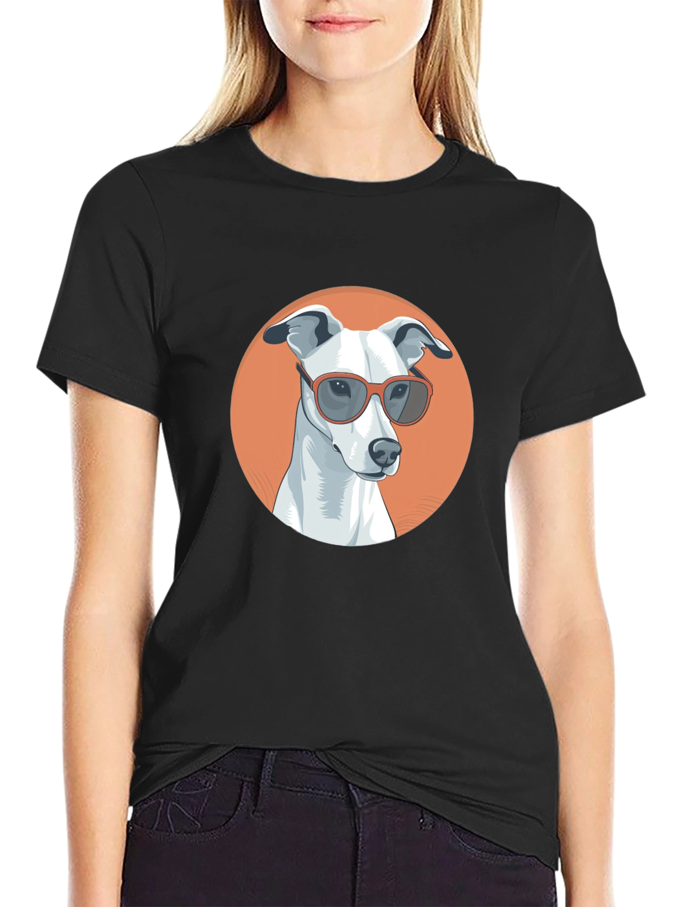 Cool Dog Graphic Tee - Black