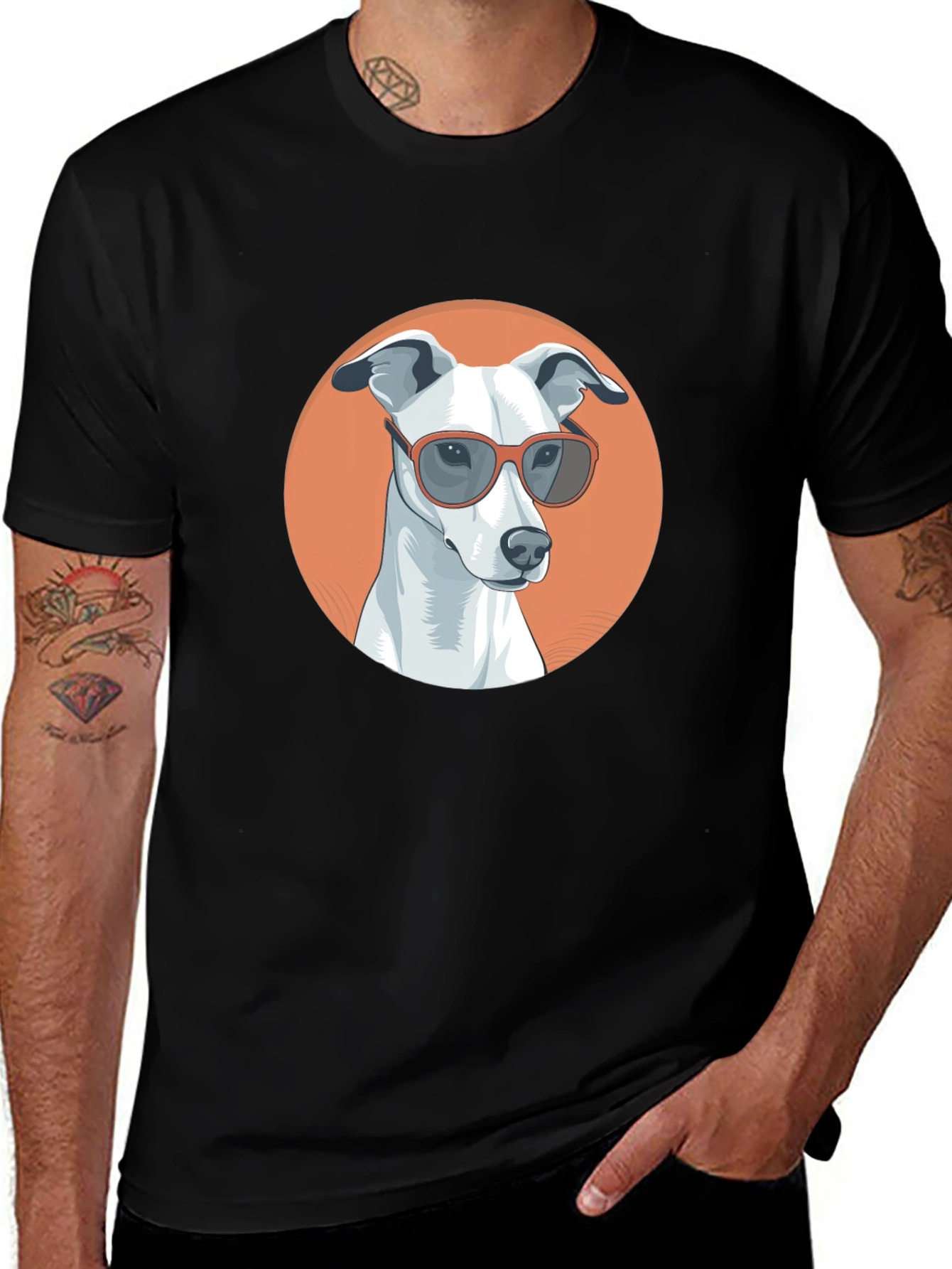 Cool Dog Graphic Tee - Black