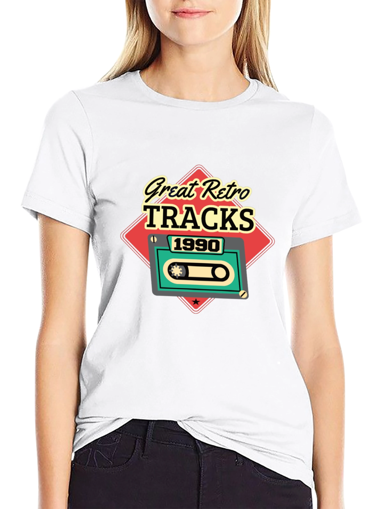 Great Retro Tracks 1990 Cassette Tape Mens T-Shirt