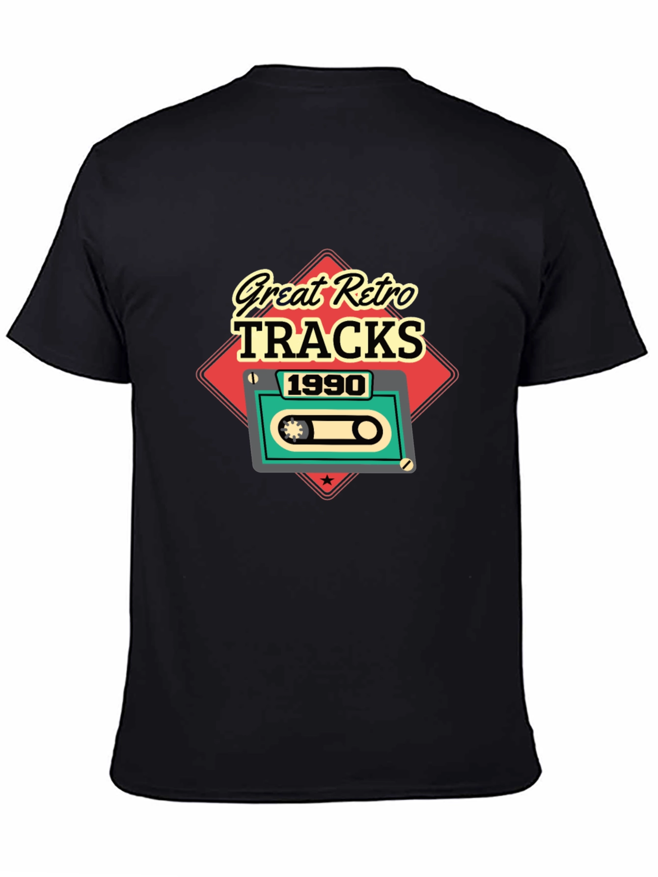 Great Retro Tracks 1990 Cassette Tape Mens T-Shirt