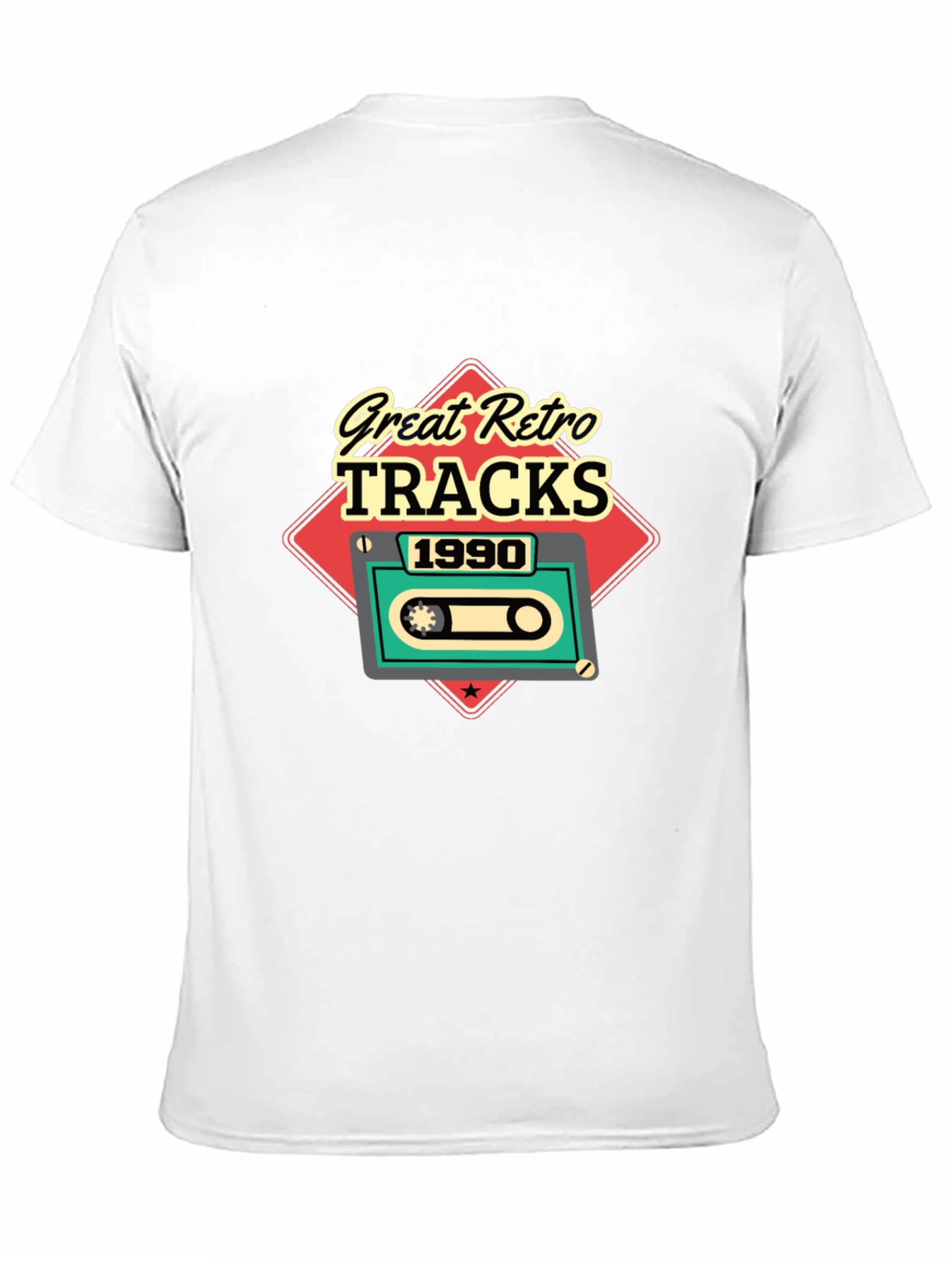 Great Retro Tracks 1990 Cassette Tape Mens T-Shirt