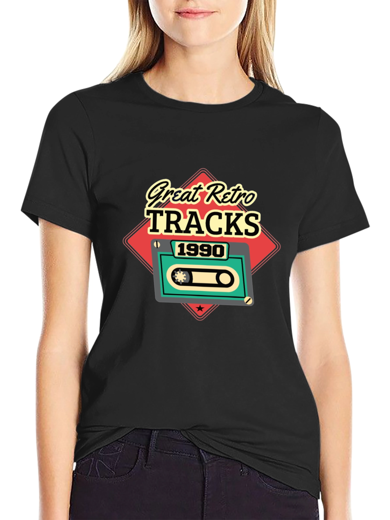 Great Retro Tracks 1990 Cassette Tape Mens T-Shirt