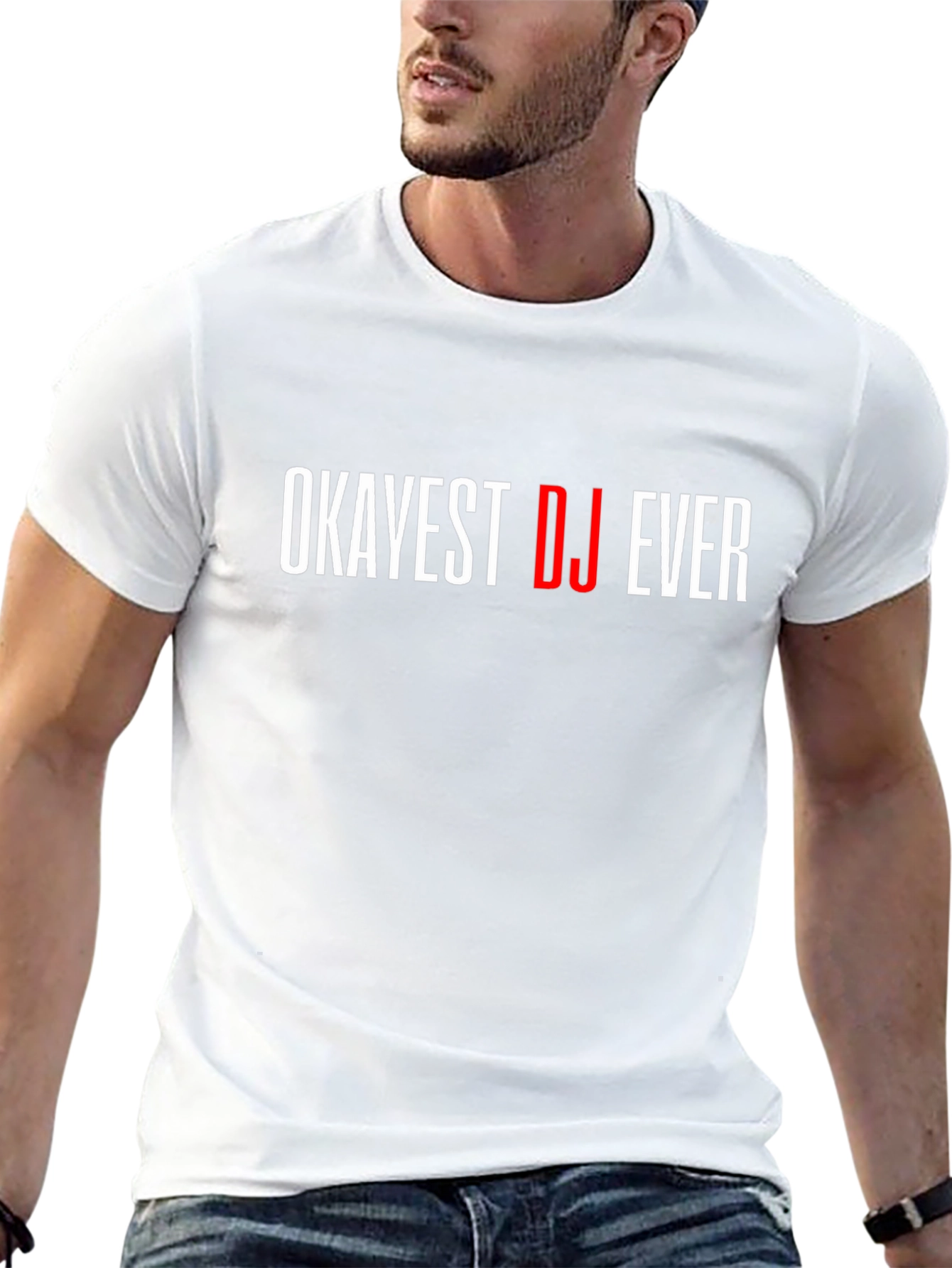 Okayest DJ Ever Black Graphic T-Shirt