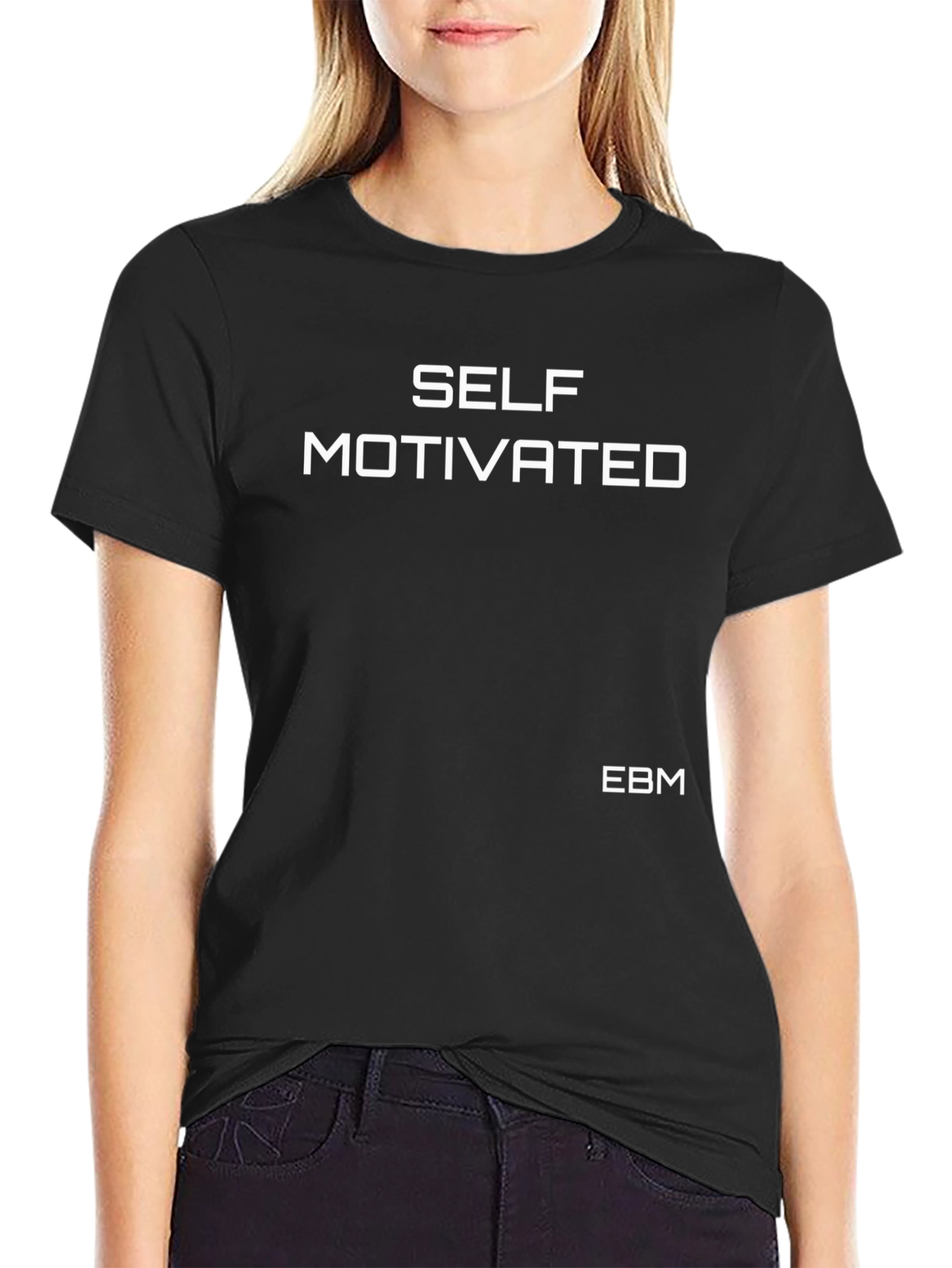 Self Motivated Black T-Shirt