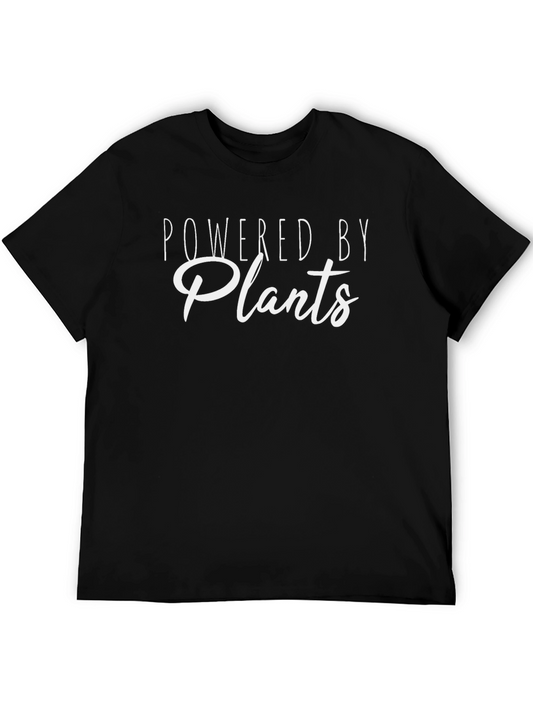 Powered by Plants Vegan T-Shirt Black Cotton
