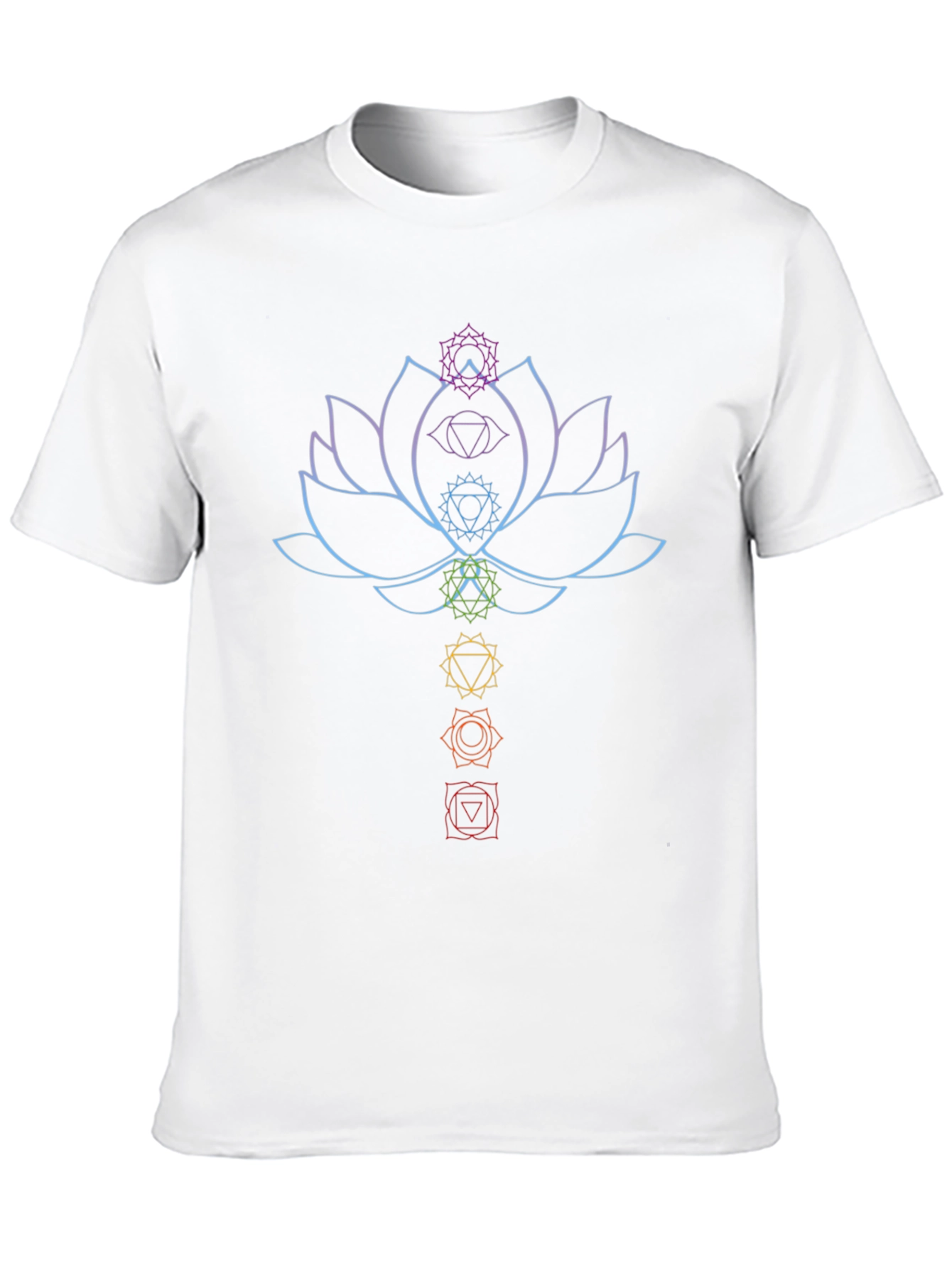 Chakra Lotus Graphic Tee - Black Cotton Blend