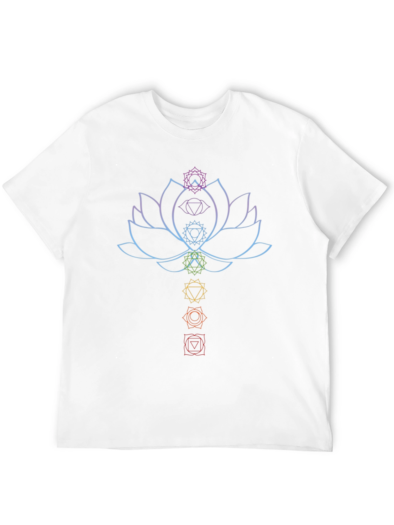 Chakra Lotus Graphic Tee - Black Cotton Blend